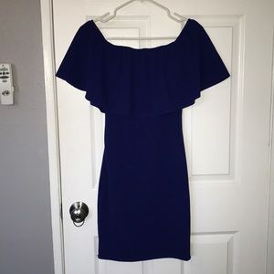 Royal blue off the should dress